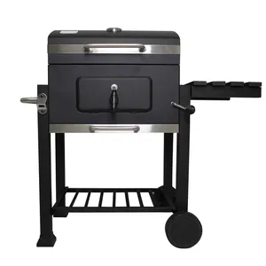 High Quality Cheap Portable Table Charcoal Bbq Grill Smoker With Wheel