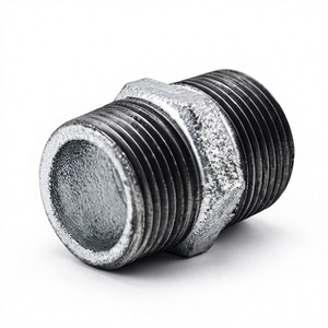 Raccord de tuyau en fonte malléable galvanisé à chaud, raccord hexagonal mâle pour conduite d'eau, pour la lutte contre l'incendie et la plomberie - Product Image 1