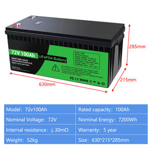 <span class=keywords><strong>72v</strong></span> 100ah 200ah 300ah 340ah Lifepo4 packs de batterie solaire système de maison avec BMS 12v 36v 48v 51.2v batterie au lithium-ion - Product Image 5