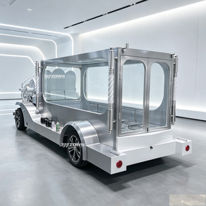 Carro Fúnebre Eléctrico Blanco Elegante con Espacio Interior Ajustable para Atuendos Fúnebres, Ideal para Eventos Conmemorativos - Product Image 1