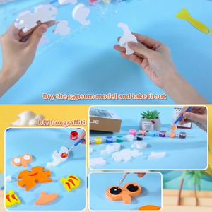 Rompecabezas de dibujo 3D para niños, Kit de pintura de yeso, molde de yeso casero, grafiti, gran oferta - Product Image 4