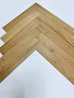 Revêtement de sol en chêne blanc européen huilé naturel parquet en bois d'ingénierie en chêne à chevrons