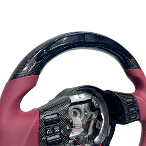 <span class=keywords><strong>Volant</strong></span> de voiture en fibre de carbone noir en cuir plat de sport rouge LED pour Infiniti FX35 <span class=keywords><strong>G25</strong></span> G37 Q50 Q60 Q70 350Z Racing Made PU - Product Image 3