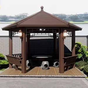 Pavillons en aluminium de style ancien, cours extérieures, anti-corrosion, hexagonaux antiques, villas, jardins, style chinois - Product Image 5