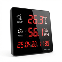 Termohigrómetro Digital Industrial WM-935-A, Alta Precisión 0.3C, Pantalla LED Grande de ABS, Medidor de Temperatura y Humedad con Alarma RS485
