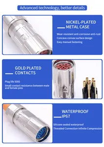 M23 Connector 4-core 5-core Industrial Plug Socket Factory Supply Waterproof Circular Aviation Connector Plug