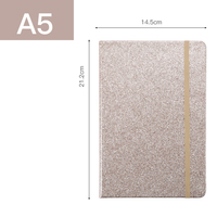 Cahier à paillettes argentées ne se décolle jamais Sparkle Journal A5 Carnets à couverture rigide pour le collège