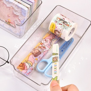 Boîte de rangement transparente en acrylique pour bloc-notes, organisateur de bureau rectangulaire, tiroir de rangement pour papeterie et fournitures - Product Image 2