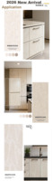 Nouvelle plaque de MDF mélaminée synchronisée couleur marbre 1220*2800mm 8-18mm E0, résistante à l'humidité, placage bois, pour cuisine