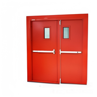 Porte coupe-feu en acier certifiée, personnalisée en usine, pour la prévention des incendies, l'isolation thermique et la protection anti-fumée, pour bâtiments commerciaux, OEM ODM sur mesure