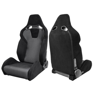 BJYD卸売レーシングスポーツカーシートレンタル可能ブラックストリップレザーPVC左右レーシングバケットシート - Product Image 6