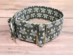 Collier de chien d'Halloween, lévrier avec chauves-souris, mignon Martingale à glissement limité ou boucle, collier Whippet/bébé chauves-souris - Product Image 1