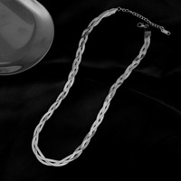 Collier multicolore pour femmes et filles, chaine torsadée, en acier inoxydable et titane, tissé à la main, à la mode européenne