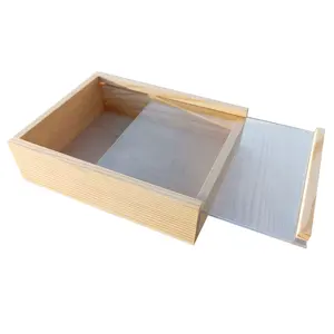 定制松木盒带透明盖亚克力盖小木盒带滑盖100% 手工展示木盒礼品