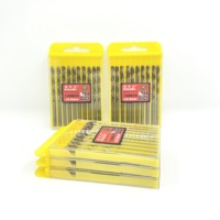 Jeu de forets hélicoïdaux HSS M2 M35 au cobalt pour acier inoxydable, métaux durs, usinage industriel, longueur standard, couleur or métallique
