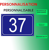 Plaque de numéro de maison extérieure personnalisée, plaque d'adresse de porte en métal aluminium, plaques de boîte aux lettres antirouille pour la maison 15x10cm