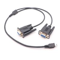 Conector Macho Miniusb5pin a Conector Hembra DB9P - Cable Adaptador de Uno a Dos para Cable de Puerto Serie RS232