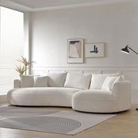 2025 Neue moderne minimalist ische nordische modulare Sofa garnitur Wohn möbel Stoff Leinen gebogene Couch L-Form Schnitts ofas