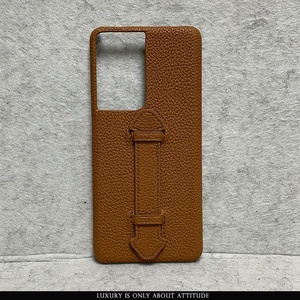 <span class=keywords><strong>Housse</strong></span> de téléphone portable en cuir véritable <span class=keywords><strong>Togo</strong></span> de nouveau style pour Samsung S21 Ultra avec sangle - Product Image 2