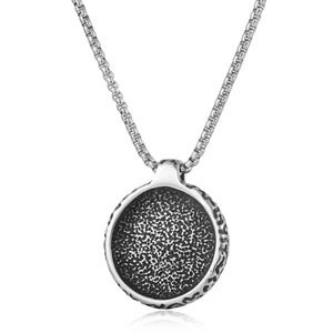 Collar yunnique de acero de titanio con colgante redondo de Tai Chi Yin Yang Bagua, cadena de 60cm, joyería de moda - Product Image 3