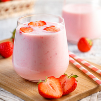 Poudre de fraise en vrac en gros, poudre de fruits lyophilisés, extrait de fraise en poudre riche en vitamine C et anthocyanes pour les boissons