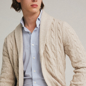 เสื้อถักแบบสวมศีรษะของผู้ชายเสื้อถักแขนค้างคาว - Product Image 2