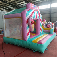 Château gonflable commercial HJ-W852 en PVC, maison de saut écologique, capacité 500 kg, pour enfants, vente et location