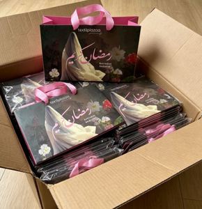Bolsa de Regalo de Lujo para Boda con Asa de Listón, Bolsas de Papel Blancas de Cartón - Product Image 2