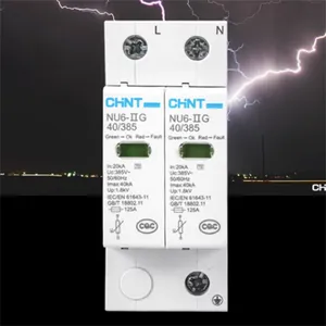Chint NU6 spds surge protection devices ac dc voltage protectors power arresters 1p 2p 3p 4p 40ka 65ka 100ka 255vac-440vac