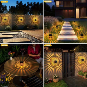 Lampe murale solaire LED <span class=keywords><strong>Datura</strong></span> Tournesol en promotion, étanche IP65, en métal, pour éclairage paysager décoratif extérieur de jardin - Product Image 5