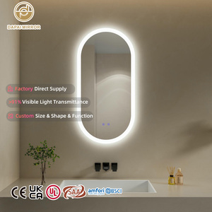 Fabricants <span class=keywords><strong>de</strong></span> miroirs <span class=keywords><strong>de</strong></span> <span class=keywords><strong>salle</strong></span> <span class=keywords><strong>de</strong></span> <span class=keywords><strong>bain</strong></span> éclairés ovales avec cadre PC fin à <span class=keywords><strong>LED</strong></span>, rétroéclairage personnalisé, gradation progressive, 3000k 4000k 6000k - Product Image 1
