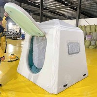 Tenda Sauna musim dingin, tenda Sauna dipertebal tiga lapis Pop up otomatis luar ruangan kualitas tinggi untuk memancing