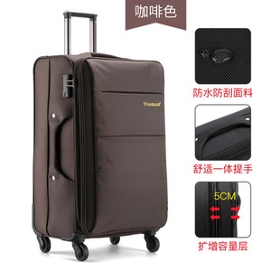 28inch Oxford Cloth Roller Business Trolley Case Wheel Zipper Closure Trolly Bag Spinner <b>Suitcase</b> Luggage - Product Image 4