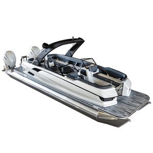 22ft Aluminum Pontoon Boat 12 Person Sport Series With Sport Arch and Engine for Fishing Party - Product Image 3