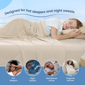 Edredón Refrigerante Tamaño Queen, Mantas Refrigerantes para Personas que Sienten Calor al Dormir <span class=keywords><strong>y</strong></span> Sudores Nocturnos, Edredón de Verano Color Caqui para Cama Tamaño Queen - Product Image 5