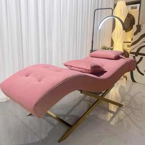 Cama de Spa Facial Plegable y Ajustable de Lujo Moderno en Color Rosa Dorado para Salón de Belleza, Fabricación Personalizada - Product Image 1