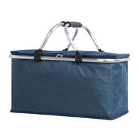 Panier de pique-nique avec logo et panier de pique-nique pliable et paniers de pique-nique uniques bleu marine