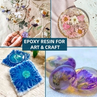 Résine époxy liquide transparente professionnelle 3:1, résine époxy transparente cristalline pour coulée profonde et durcisseur pour la création d'objets d'art