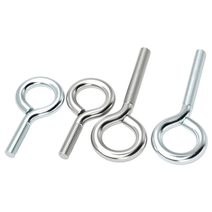 Tornillos de ojo de <span class=keywords><strong>rosca</strong></span> de máquina chapados en zinc Pernos de gancho de bucle cerrado Argollas de anillo redondo para colgar M3 M4 M5 M6 M8 M10 - Product Image 1