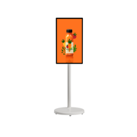 Prix bon marché 27 pouces lecteur vidéo amovible portable Android écran tactile Smart TV avec support et batterie