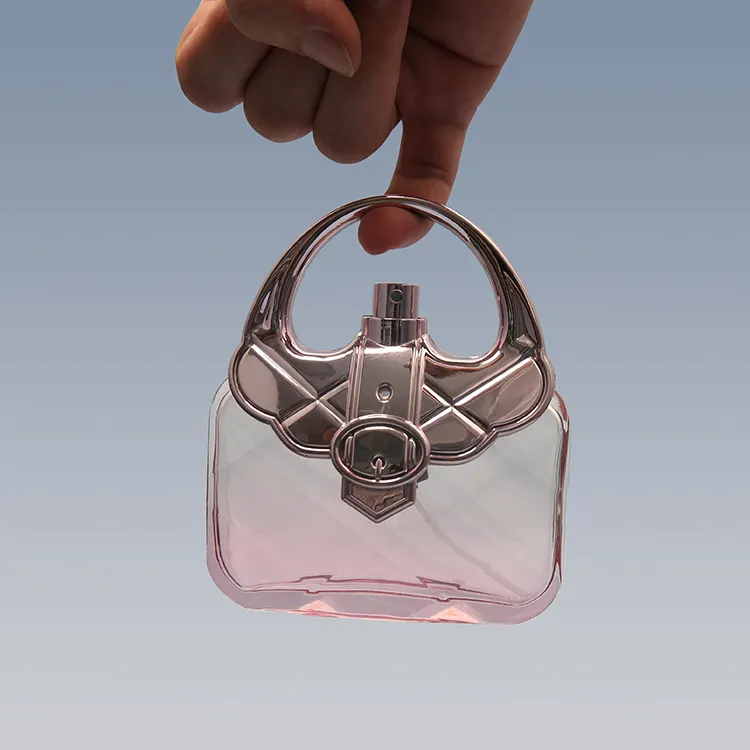 Saco de viagem em forma de garrafa de perfume recarga, bolsa rosa agradável para perfume e uso em garrafa de ar, 100ml