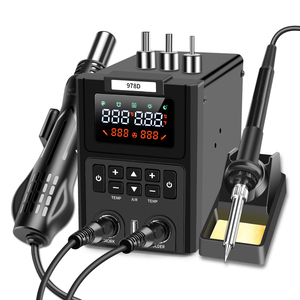Dubbele LED digitale display heteluchtpistool en soldeerbout 2-in-1 SMD reworkstation voor solderen en desolderen - Product Image 1