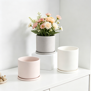 Maceta de Cerámica Nórdica Moderna YBH, Mate, Ecológica, Duradera, Ligera, Decorativa para Escritorio, Color Personalizado, para Plantas Suculentas - Product Image 1