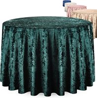 120 ''Nappes de banquet Nappe ronde en velours écrasé solide de luxe pour table à manger pour la fête de mariage