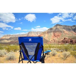 Sedie da campo pieghevoli a doppia serratura Premium versatili per sport all'aperto e spiaggia-blu maldive per viaggiare - Product Image 4
