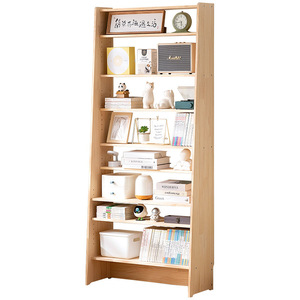 <b>Solid</b> <b>wood</b> bookshelf, wall-mounted shelf, floor-standing, multi-tiered, simple storage for office, living room, home, and - Product Image 5
