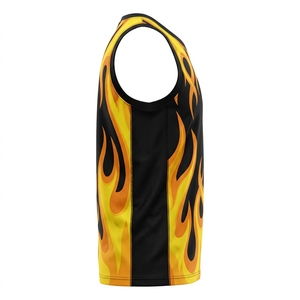 Ensemble de maillots de basket-ball réversibles avec logo personnalisé, en mesh respirant, extensible dans quatre directions, 100% polyester, double face, grandes tailles - Product Image 4