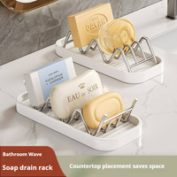 Nouveau porte-savon amovible en acier inoxydable 304, moderne, étanche, écologique, avec plateau de drainage, pour table de salle de bain, rangement hôtelier