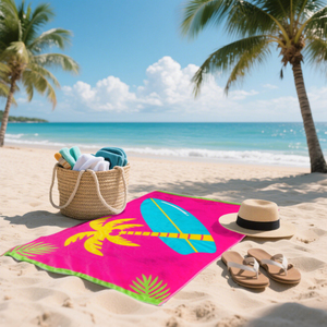 Khăn tắm biển tùy chỉnh với kích thước và thiết kế phù hợp, phù hợp cho việc sử dụng hồ bơi và bãi biển - Product Image 2