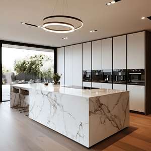 Muebles de Cocina Modulares Americanos Personalizados 2025, Diseño Moderno, Laca Mate, Listos para Armar - Product Image 1